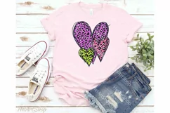 Leopard Hearts png, Valentines Day Png, Sublimation Download Product Image 2