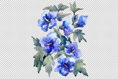 Bouquet of flowers blues Nona watercolor png Product Image 2