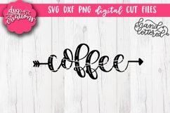 Coffee hand lettered - SVG - DXF - PNG Cut Files Product Image 1