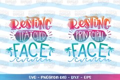 Summer svg Resting Teacher Face clipart Product Image 2
