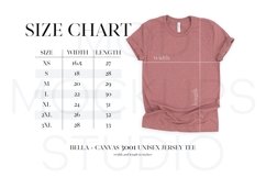 Bella Canvas 3001 Size Chart | Bella Canvas Size Chart Product Image 4