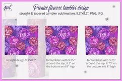 Peonies|Flower tumbler|Tumbler design with peony sublimation Product Image 2