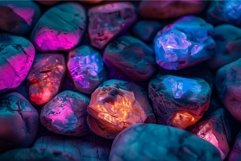 Luminous gemstones in neon light Product Image 1