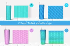 4 Mermaid Tumblers Sublimation Design. 20oz Skinny Tumbler Product Image 1