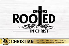 Jesus SVG Christian SVG Bible Verse SVG Rooted In Christ SVG Product Image 4