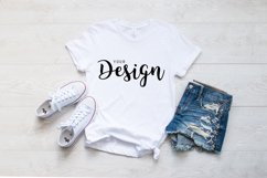Bella Canvas 3001 White T-shirt Mockup Unisex Tee Mockup Product Image 1