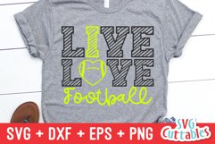 Football SVG | Live Love Football | Shirt Design Product Image 1