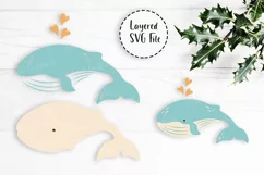 Cute baby whale / Baby animals SVG / Ocean animals Product Image 2