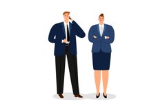 Business couple. Young executive businessman and professiona Product Image 1