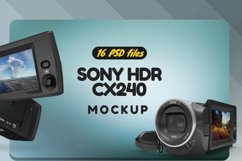 Full HD Camcorder Sony HDR CX240 Mockup Product Image 2