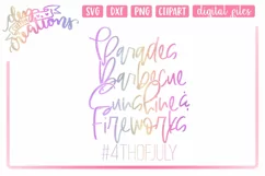Parades BBQ Sunshine & Fireworks - 4th of July SVG DXF PNG Product Image 1