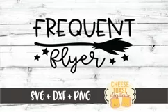 Frequent Flyer - Witch Halloween SVG PNG DXF Cut Files Product Image 2