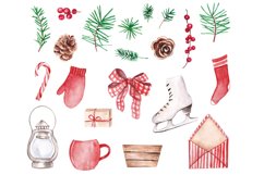 Christmas watercolor clipart Product Image 2