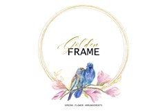 Golden Frame with birds in love Product Image 1