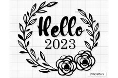 Hello 2023 SVG, 2023 svg, happy new year png, happy new year Product Image 1