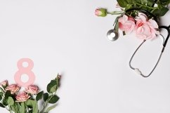 International Women&#039;s Day card with stethoscope Product Image 1