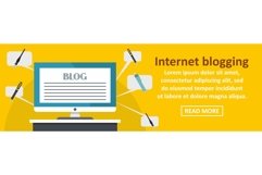 Internet blogging banner horizontal concept Product Image 1