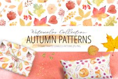 10 Watercolor Autumn Patterns Product Image 1