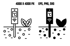 Digital Temperature Probe Icons Product Image 1