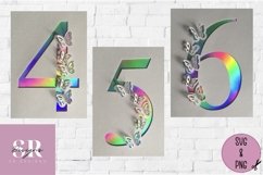 3D Butterfly number bundle| Paper cutting | 3d number SVG Product Image 3