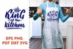 Kitchen quotes King of the kitchen, crown. SVG, PNG Product Image 1