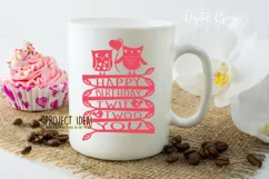 Happy birthday paper cut design SVG / DXF / EPS / PNG files Product Image 2