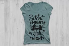 silent night holy night svg, christmas svg, nativity svg. Product Image 2