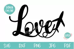 Love SVG | Cake Topper SVG for Travel and Adventure Lovers Product Image 2