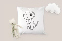 Dinosaur SVG, baby dino SVG, PNG, Cute dinosaur clipart. Product Image 4