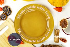 Round plate mockup, full wrap PSD mockup, Kitchen mock up Product Image 2