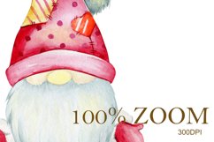 Christmas Gnome Clipart. Watercolor Scandinavian cute gnomes Product Image 5