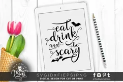 Eat drink & be scary SVG DXF EPS PNG Product Image 1