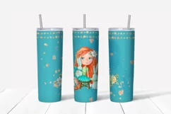Spring sublimation design. Skinny tumbler wrap design. Product Image 5
