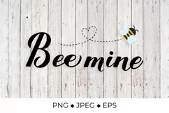 Bee mine. Funny Valentine's Day card, clipart, png, vector Product Image 1