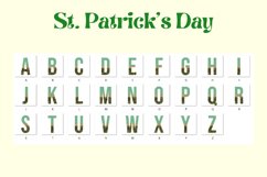 St patricks day Alphabet Leopard Half Shamrock Leaf LettersA Product Image 4