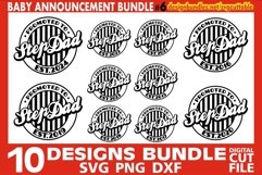 10x Baby Announcement svg Bundle, Baby Shower svg, Stepdad Product Image 1