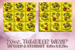 3D Smile Faces Tumbler Wrap 20oz, 3D Smiles Sublimation Product Image 2