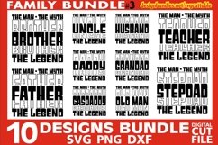 10x Family svg Bundle, Teacher svg, Stepdad, Father&#039;s Day Product Image 1