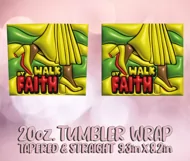 3D Puff Tumbler Wrap 20oz, Walk By Faith PNG, Blessed PNG Product Image 2