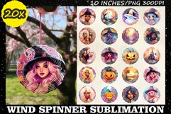 Halloween Wind Spinner Sublimation Bundle Designs, Witch PNG Product Image 2
