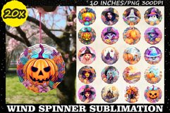 Halloween Wind Spinner Sublimation Bundle Designs, Pumpkin Product Image 2