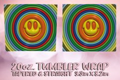 3D Smile Faces Inflated Puff Tumbler Wrap 20oz, 3D Hippie Product Image 2