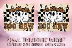 3D Boo Haw Tumbler Wrap 20oz Sublimation, Western Halloween Product Image 2