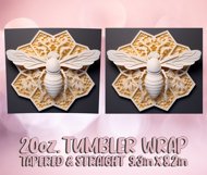 3D Bee Tumbler Sublimation Wrap 20 oz, Nature Sublimation Product Image 2