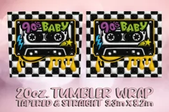 3D Puff Tumbler Wrap 20oz, 90's Baby PNG, 3D Birthday PNG Product Image 2