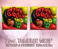 3D Puff Tumbler Wrap 20oz, Black History PNG, Afro Woman Product Image 2