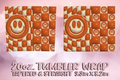 3D Smile Faces Inflated Puff Tumbler Wrap 20oz, Retro Groovy Product Image 2