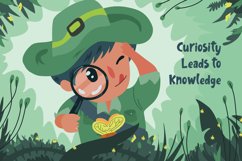 Boy Examines - Vector Illustration Product Image 1