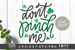 Don't Pinch me SVG | Hand lettered SVG | St. Patricks SVG Product Image 2