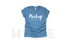 Tshirt Mockup Bella Canvas 3001 Heather Slate Tshirt Mockup Product Image 1